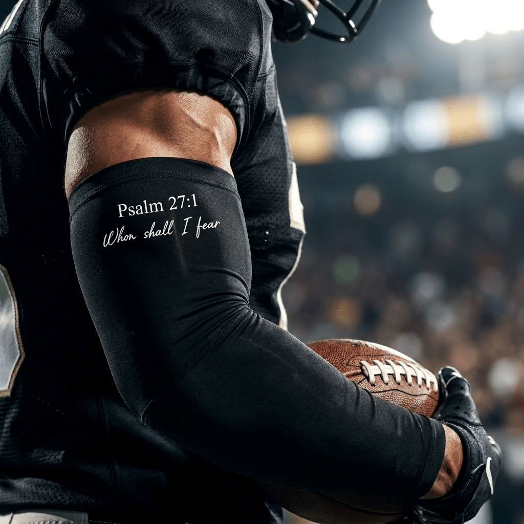 Psalm 27:1 "Who Shall I Fear" Arm Sleeve (black 2pk)