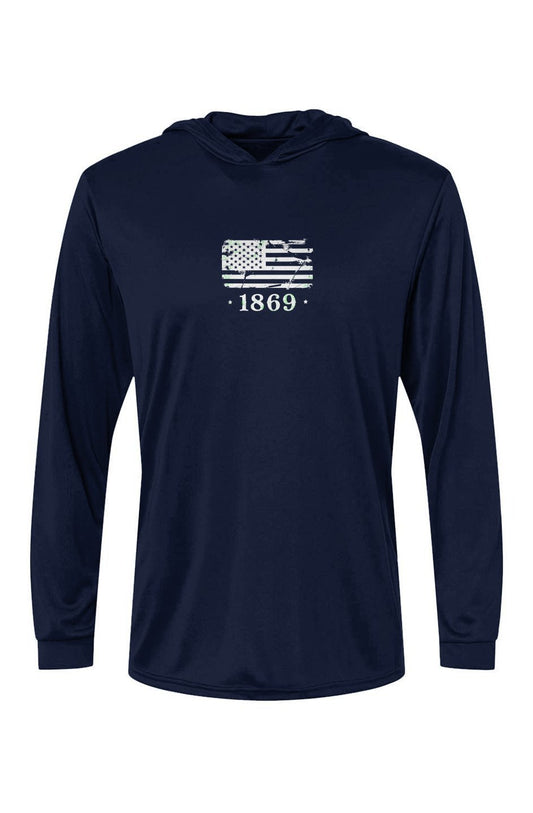 1869 Performance Hooded LS Tee