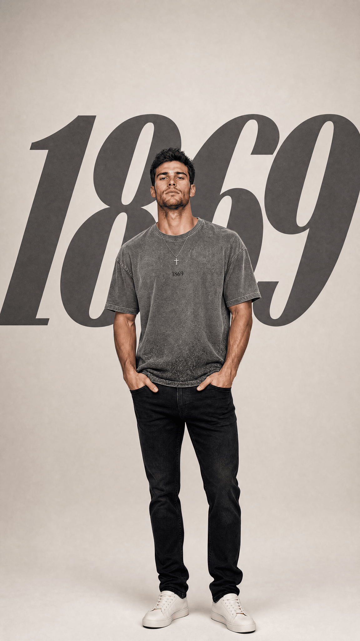 1869 Stone Wash Oversized Heavy Tee
