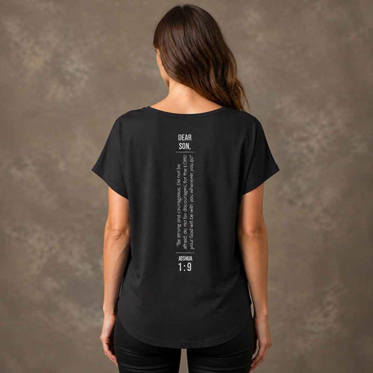 Dear Son, Joshua 1:9 Triblend Short Sleeve Dolman