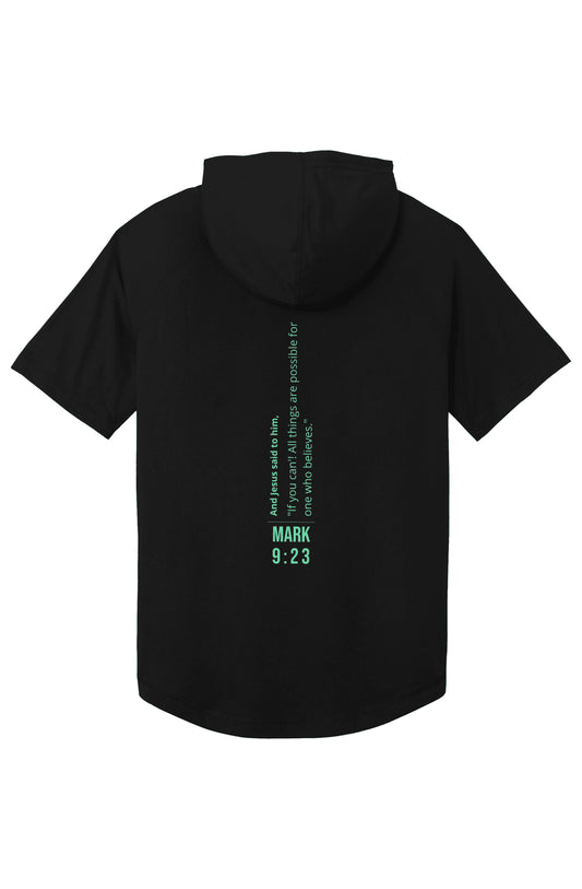 Mark 9:23 Short Sleeve Hoodie