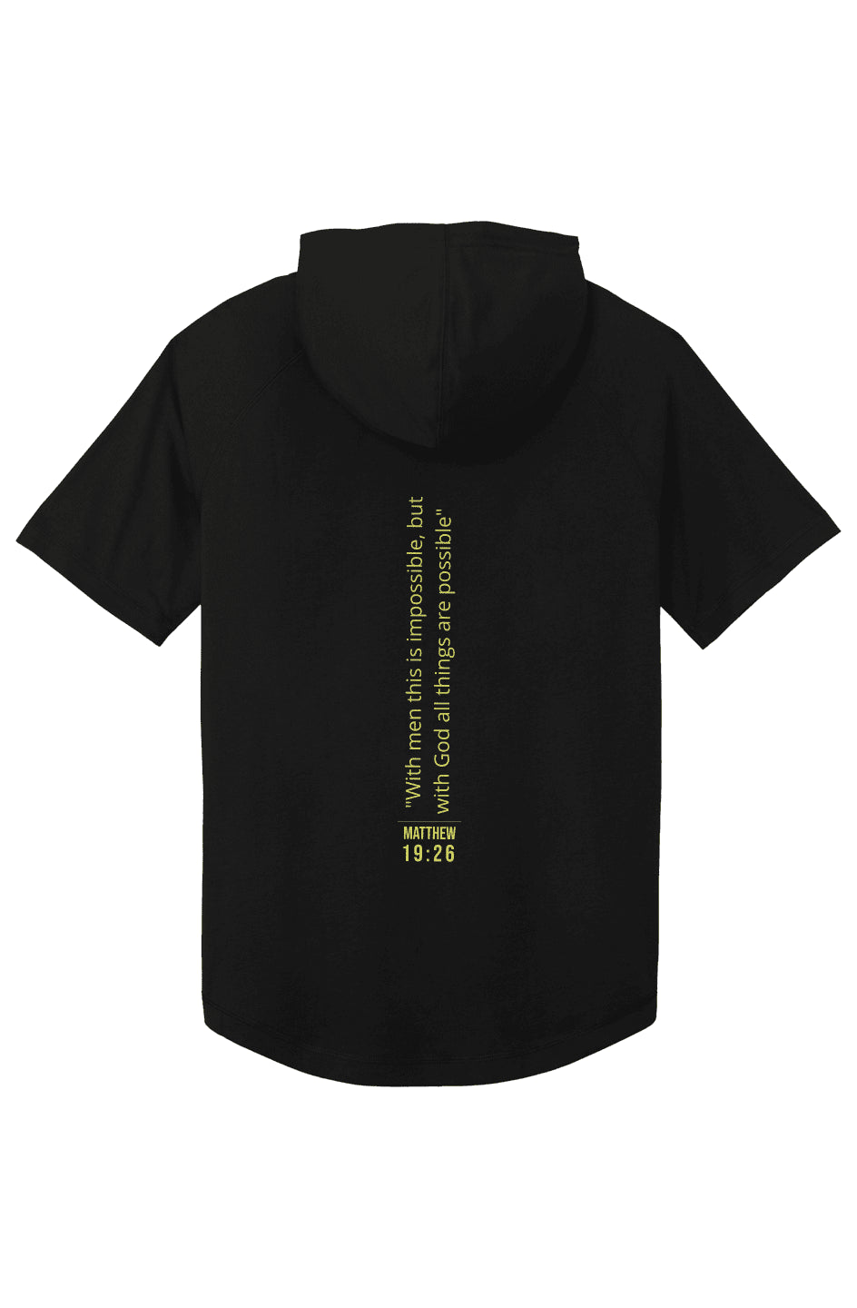 Matthew 19:26 Short Sleeve Hoodie