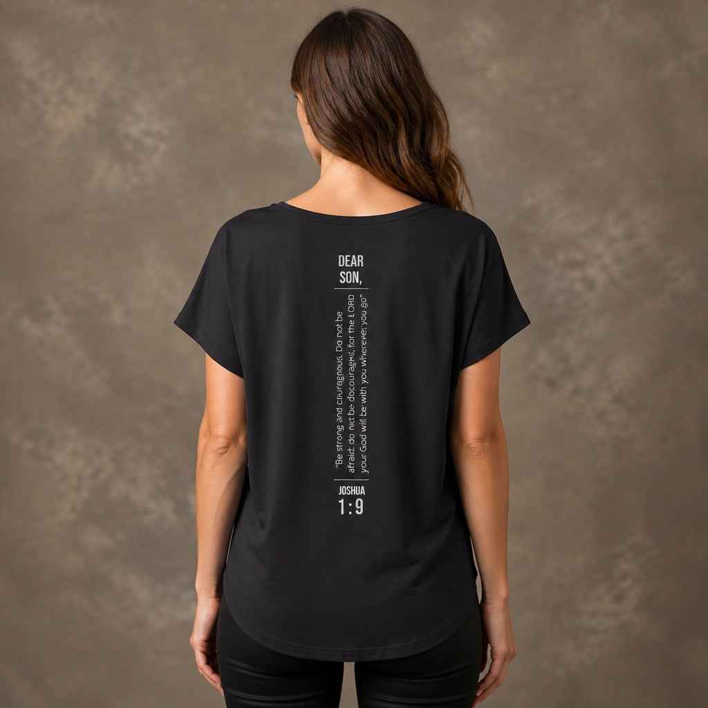 Dear Son, Joshua 1:9 Triblend Short Sleeve Dolman
