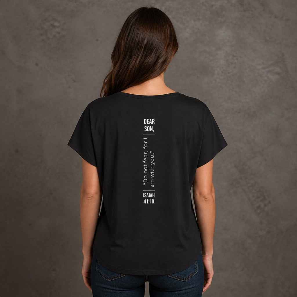 Dear Son, Isaiah 41:10 Triblend Short Sleeve Dolman