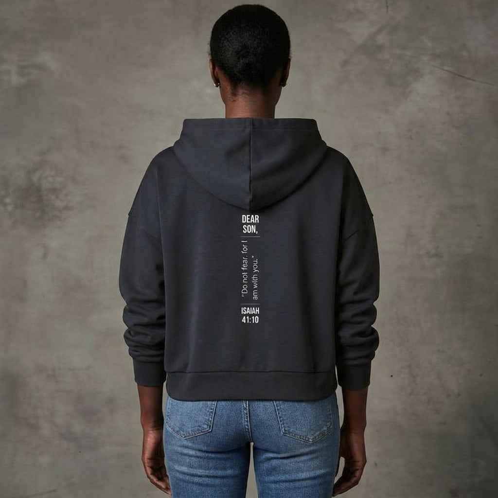 Dear Son, Isaiah 41:10 Hip height hoodie