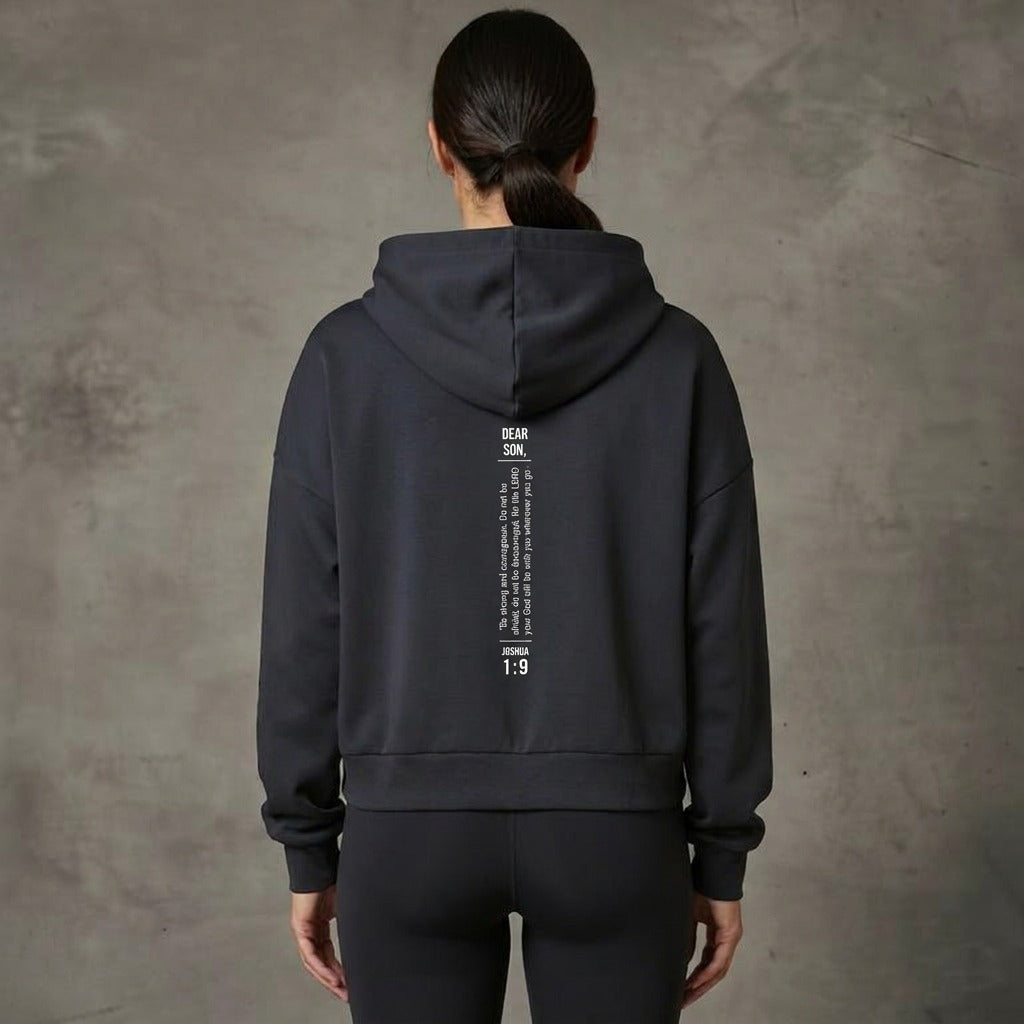 Dear Son, Joshua 1:9 Hip height hoodie