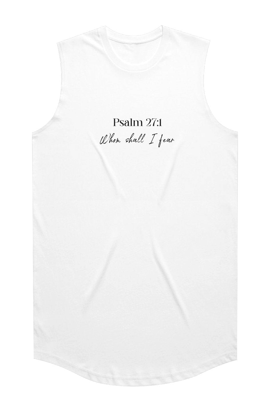 Psalm 27:1 Base Tank - White