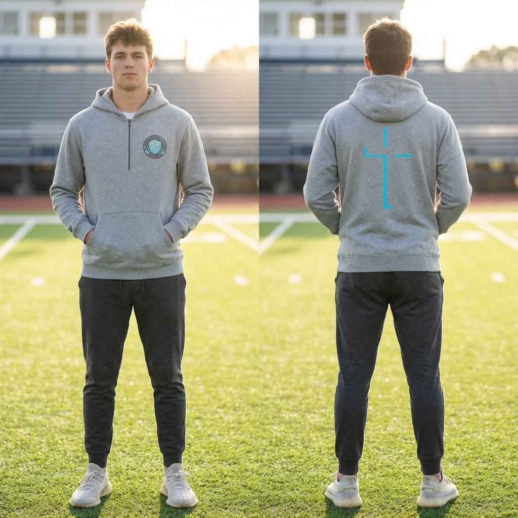 Saint Sebastian Half Zip Premium Hoodie